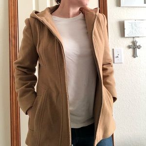 Anne Klein Wool Hooded Coat